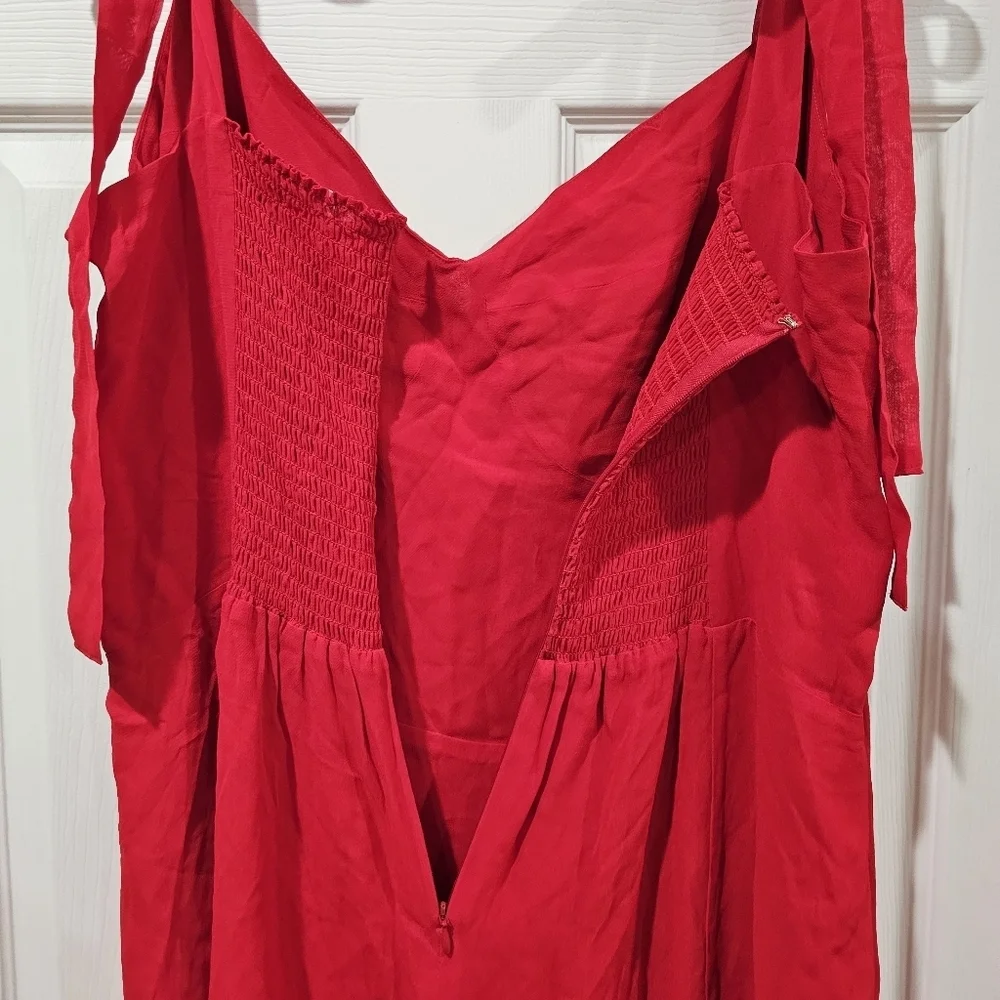 Reformation Twilight Dress Cherry Red - Picture 5 of 8